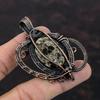 Turritella Agate Pendant Copper Wire Wrapped Pendant Gemstone Pendant Handmade Copper Jewelry Wedding Gift Wrapped Jewelry Designer Pendant