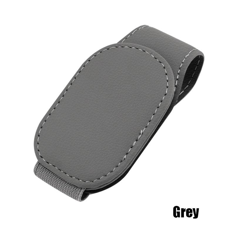 Car Glasses Clip Sun Visor Multifunctional Storage Ticket Business Card Holder Leather Glasses Case Clip Car Accessories