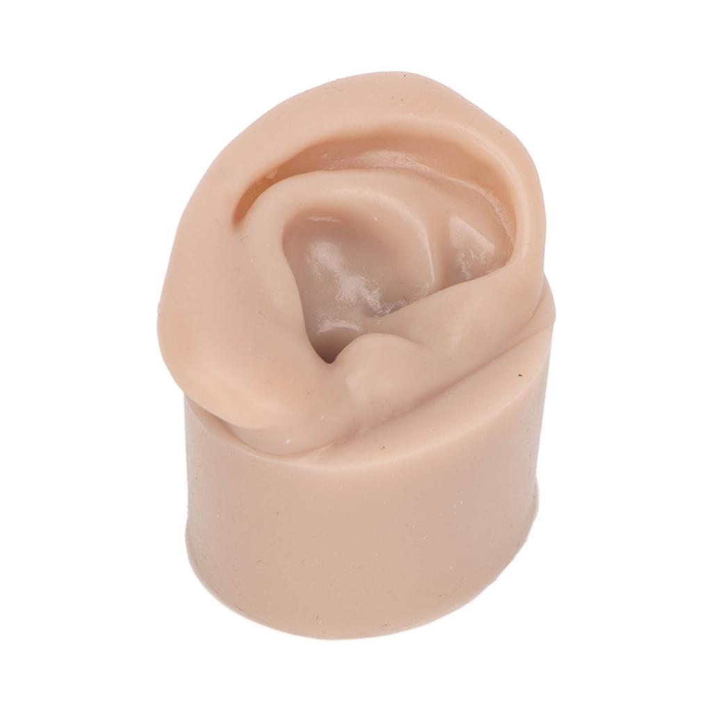 Силиконовая модель для практики пирсинга, имитация мягких гибких ушей, модель для показа, обучения, темная кожа
