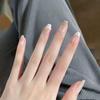 Handmade French Edge Solid Color Short Trapezoid Press-On Nails