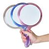 Image Comfortable Grip Good Reflection Cosmetics Burr Free Double-Sided Handheld Magnifying Mirror