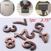 1pc 2.75\ Mailbox Number ABS with Bronze Brushed Apartment Door Number Stickers for Address House Sign