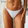 Women's Thong High Waist Panties High Slit Cotton Underwear Threaded Cotton Letter Belt Briefs