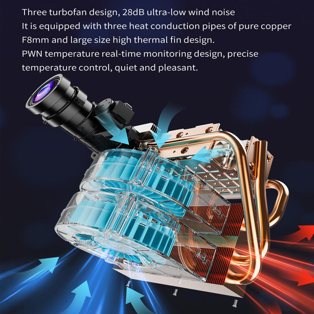 Vivicine X5 Full HD 1080P DLP Projector 2200 ANSI Lumens Android TV 11.0 3D 4K Supported Smart Home Theater Projector