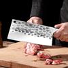 Heavy Kitchen Knives Cleaver Meat Chopping Vegetables Chinese Knife Wood Handle Stainless Steel Chef Knife Hand Forged Blade 8"