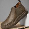 Fashion Vintage Style Male Chelsea Boots Fashion Brand Mens Leisure Walk Footwear Comfortable Casual Leather Ankle Boots Basic Sneakers
