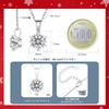 Moissanite 6 Single 925 Moissanite Pendant Hypoallergenic To White Gold Adjustable Gift Box Birthday Gift 45cm Adjuster Total Carat [KRKC] Women's