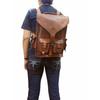 Laptop Backpack Leather Rucksack Messenger Bag Men's Genuine Satchel Vintage