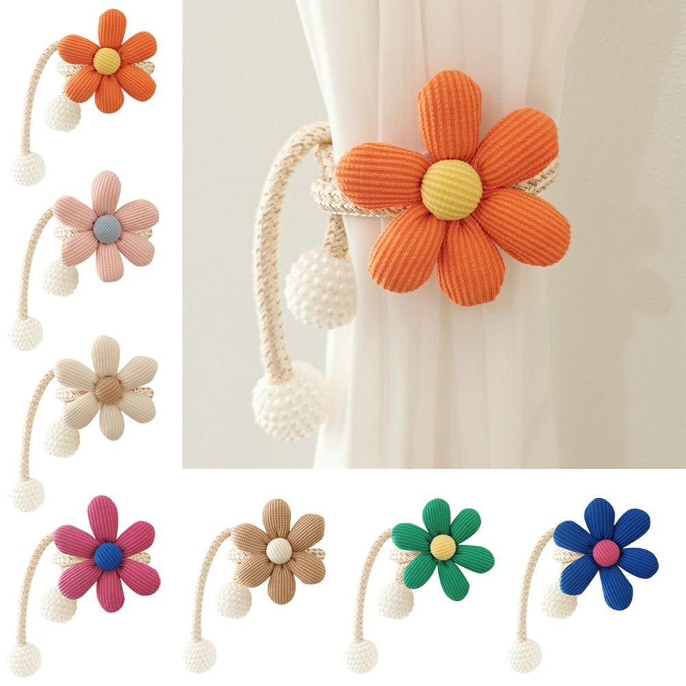1PC Flower Shape Curtain Buckle Clip Magnetic Buckle Curtain Holders Curtain Accessories  Kids Room