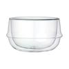 Kinto KRONOS Double Wall Soup Bowl 330ml Heat Resistant Glass Safe Gift Present 23110 Microwave/Dishwasher