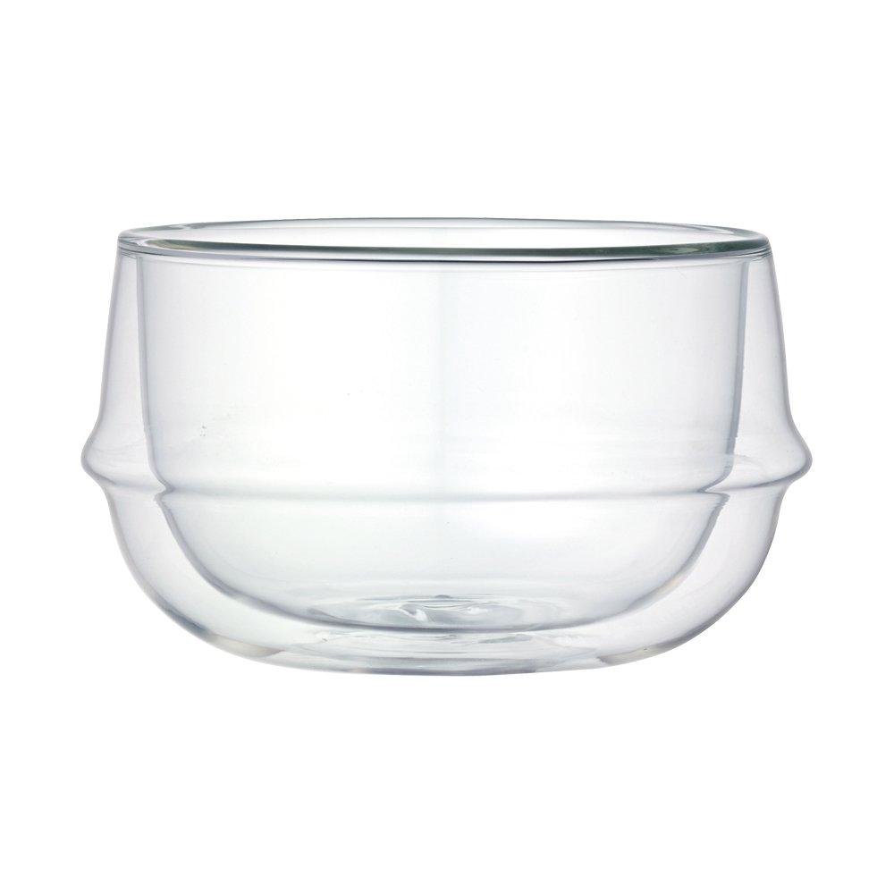 Kinto KRONOS Double Wall Soup Bowl 330ml Heat Resistant Glass Safe Gift Present 23110 Microwave/Dishwasher