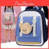Color Preschooler Nylon Block Backpack With Cartoon Animal Pendant Small Bag