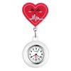 Lancardo Nurse Watch, Analog, Stretchable, Waterproof, Clip-on Watch for Women, Upside-Down, Cute and Stylish, Heart Embroidered Silicone Pocket Watch