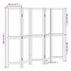 VidaXL Room Divider 5 Panels, Room Separator, Privacy Screen, Folding Screen Bedroom Living Room, White Wood 358677