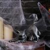 Black Ghost Cat Statue Resin Halloween Ghost Cat Figurine Gothic Feline Sculpture for Home Mantel Cabinet Decoration