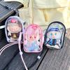 Transparent Labubu Doll Display Box Doll Sleeping Bag Mini Doll Outdoor Pouch Kids Toys
