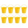 PATIKIL Small Handled Metal 8 Pieces Mini Galvanized Colorful Easter Buckets for Party Favors and Yellow 3"x3" Buckets, Buckets, Crafts, Decorations,
