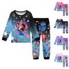 Children's Fashion Suit Skirt Round Neck Long Sleeve Top Pants