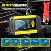 6A 12V Full Automatic Battery Charger LCD Display Tester AGM GEL Lead-Acid Charger Pulse Repair Digital Car Battery Charger