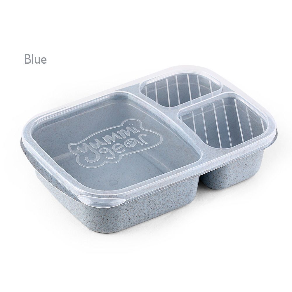 Durable Dinnerware Wheat Straw Food Fruit Container Picnic Storage Boxs Lunchbox Lunch Box
