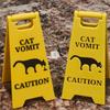 Funny Dog Vomit Sign Gift Yard Signs Durable Cat Vomit Sign