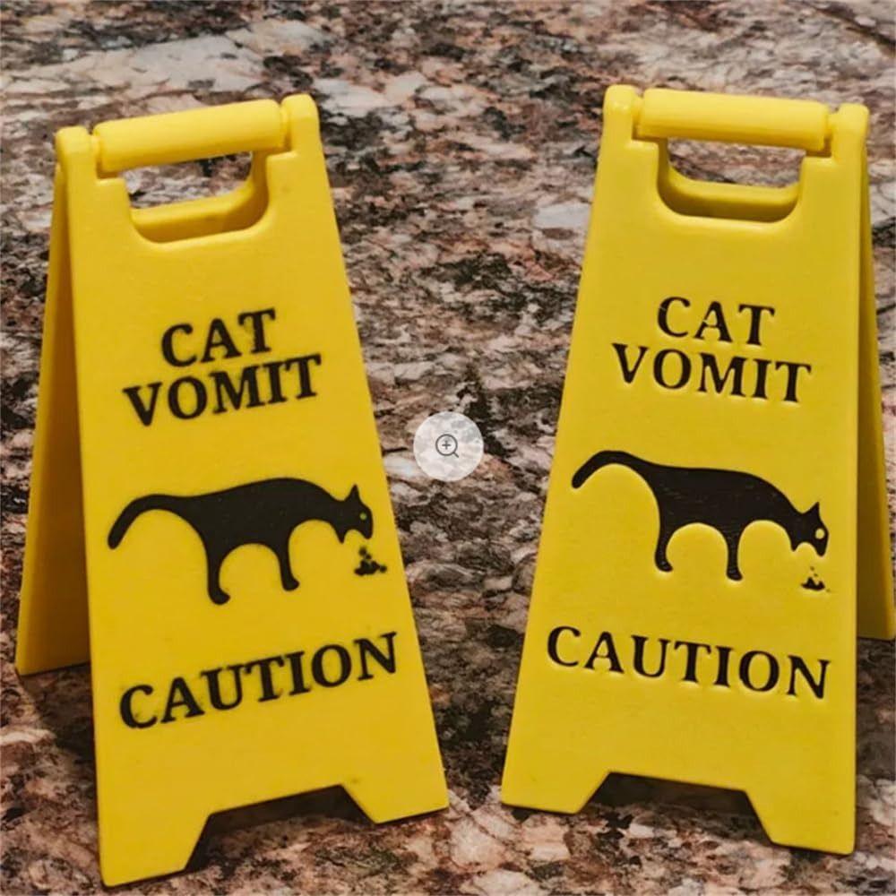 Funny Dog Vomit Sign Gift Warning Sign Fashion Cat Vomit Sign