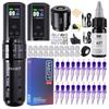 Mast Fold2 Pro Tattoo Machine Kit Wireless Gun Pen 2 Batteries 2000mAh RCA Connect for Long Time, Tattoo Cartridges Black Tattoo Ink Complete Kit