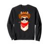Alpaca Lama Cowboy Western Hat Bandana Sunglasses Sweatshirt