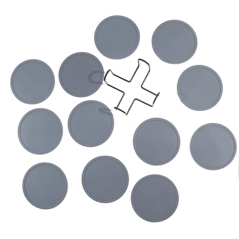 Non Slip Round Shape Mat Glass Bottle Pad Coffee Beer Mug Wine Thicken Mat Silicone Rubber Drink Coasters