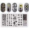 1PC Stainless Steel Printing Nail Stamping Plates Manicure Leaves Maple Template Mold Xmas Snowflakes Nail Art DIY Decorations