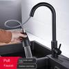 Stainless Steel Kitchen Faucet Single Hole Pull-out Spout Kitchen Sink Faucet Spout 360 Rotating Cleaning Faucet NEW