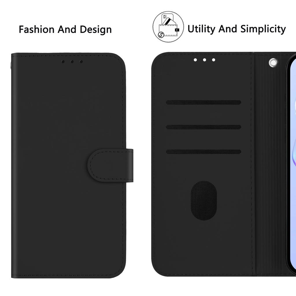 For Xiaomi Poco F7 Pro 5G/Xiaomi Redmi K80 5G/Xiaomi Redmi K80 Pro 5G/Xiaomi Poco F7 Ultra 5G Case Solid Color Wallet Leather Phone Cover with Strap