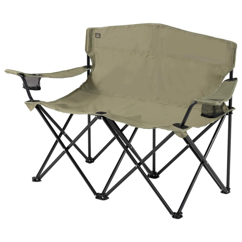 BUNDOK Twin Chair with Storage Case Khaki 1 To 2 BD-121KA [for People]
