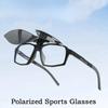Fashion Cycling Sports Men's Glasses Flip-up Design Polarized Anti-UV Optical Prescription TR90 Eyeglasses Frame Wome 144mm