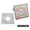 Square Frame Flower DecorationMetal Silvery Stencil Embossing Cutting Dies For Diy Scrapbooking Paper Album Cards Making