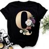 Summer Women's Fashionable Simple Floral Letter Printed Pure Cotton Short Sleeved Women's T-Shirts Women’s