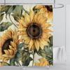 Sunflower Flower Shower Curtain Waterproof Shower Curtain Polyester Fabric 3D Printed Curtain Bathroom Decoration With Hooks