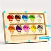 1pc Magnetic Wooden Puzzle - Color Sorting & Counting Game with Acrylic Bead Maze, Crafts, Pen