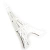 [J3360] - Silver 'Eiffel Tower' Designer Brooch - 6x3. 3cm