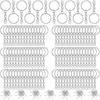 360 Pcs/Set Split Key Ring with Chain Open Jump Rings Screw Eye Pins Connector Accessories Silver Golden Alloy Keychain