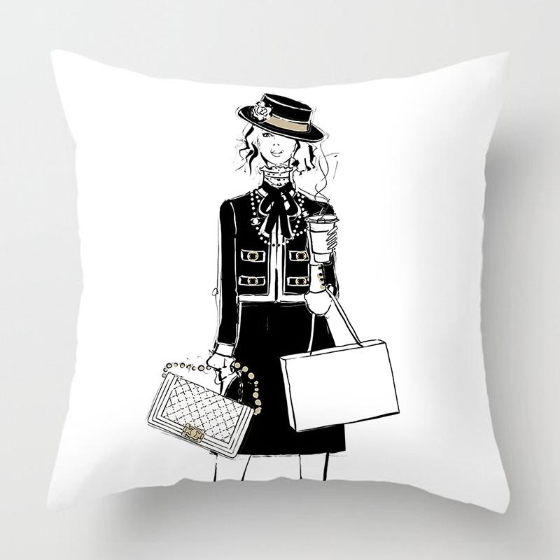 Fashion Ladies Pillowcase Home Decor Living Room Sofa Cushion Cover Home Decor Pillowcase