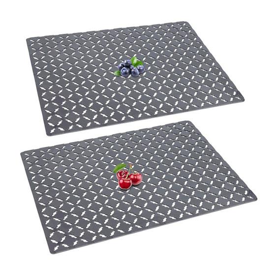 Sink Mat PVC Hollow Rhombus Cuttable Rectangle Anti-slip Ceramic Stainless Steel