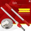 Effort-Saving Telescopic Spin Mop Pole - Stainless Steel, Hand-Free, Extended, and Thickened