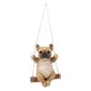 Ubia French Bulldog Sitting Swing Ornament, 11.5 X 9.5 X 13.5 Cm, Doll Figurine, Animal Ornament, Garden Decor, Dog, H18030