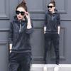 Women's Two-piece Tracksuit Golden Velvet Set Thickened Winter Double-sided Velvet Suit