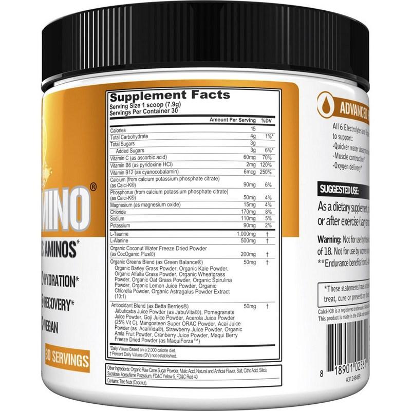 EVLUTIONNUTRITION Hydroamino Hydration Plus Amino Orange Mango Flavor, 237g, 1 Pack