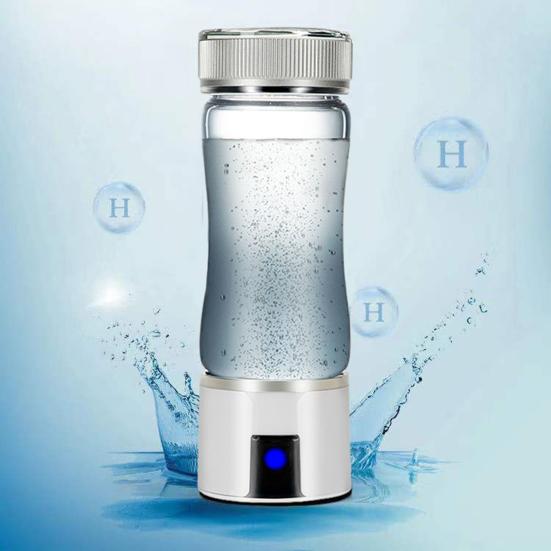 300ML Hydrogen Rich Water Bottle SPE PEM Technology Portable Glass Hydrogen Water Generator Healthy Glass Drinking