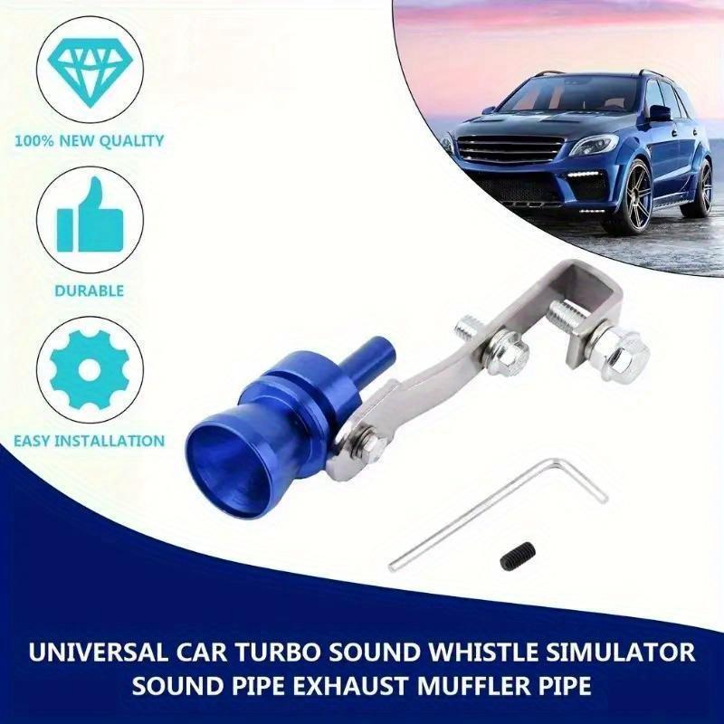 1set Universal Sound Simulator Car Turbo Sound Whistle Vehicle Refit Device, Exhaust Pipe Turbo Sound Whistle Car Turbo Muffler Motorcycle Accessories