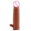 Reusable Condom for Sexual Pleasure Hard Rough Big 3D Dottet Ribs Condom Penis Sleeve Extender for Men Delay Ejaculation