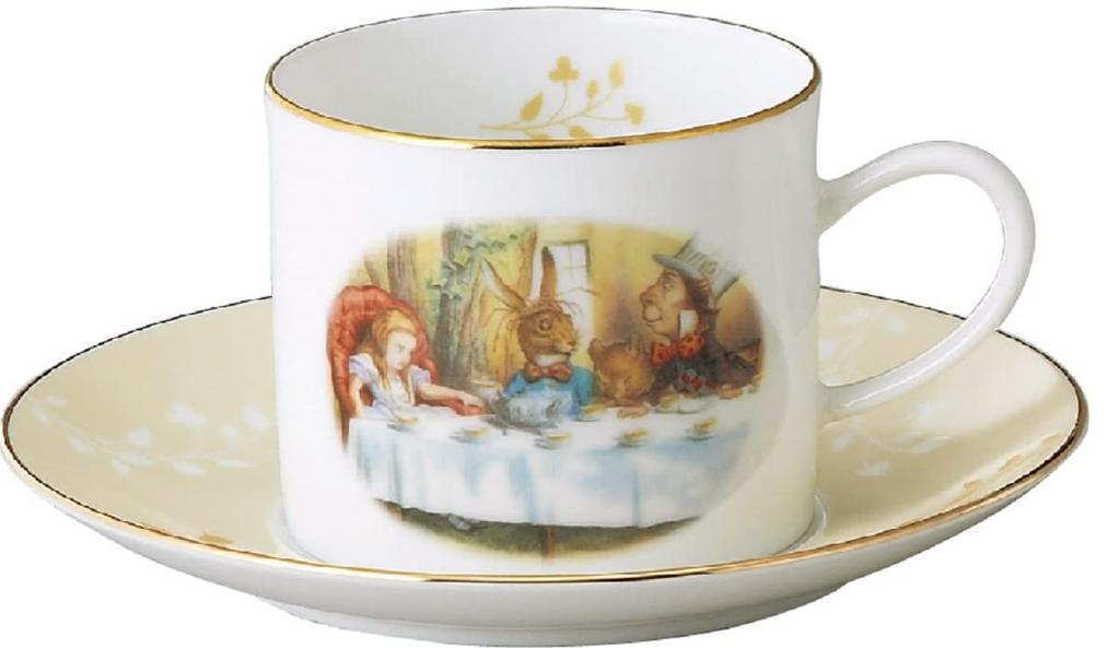 Yamakasyoten Macmillan Alice In Tea Cup Saucer 230ml Alice Classic Tableware Miscellaneous Goods Ivory Made In Japan (Alice Wonderland) & Approx.